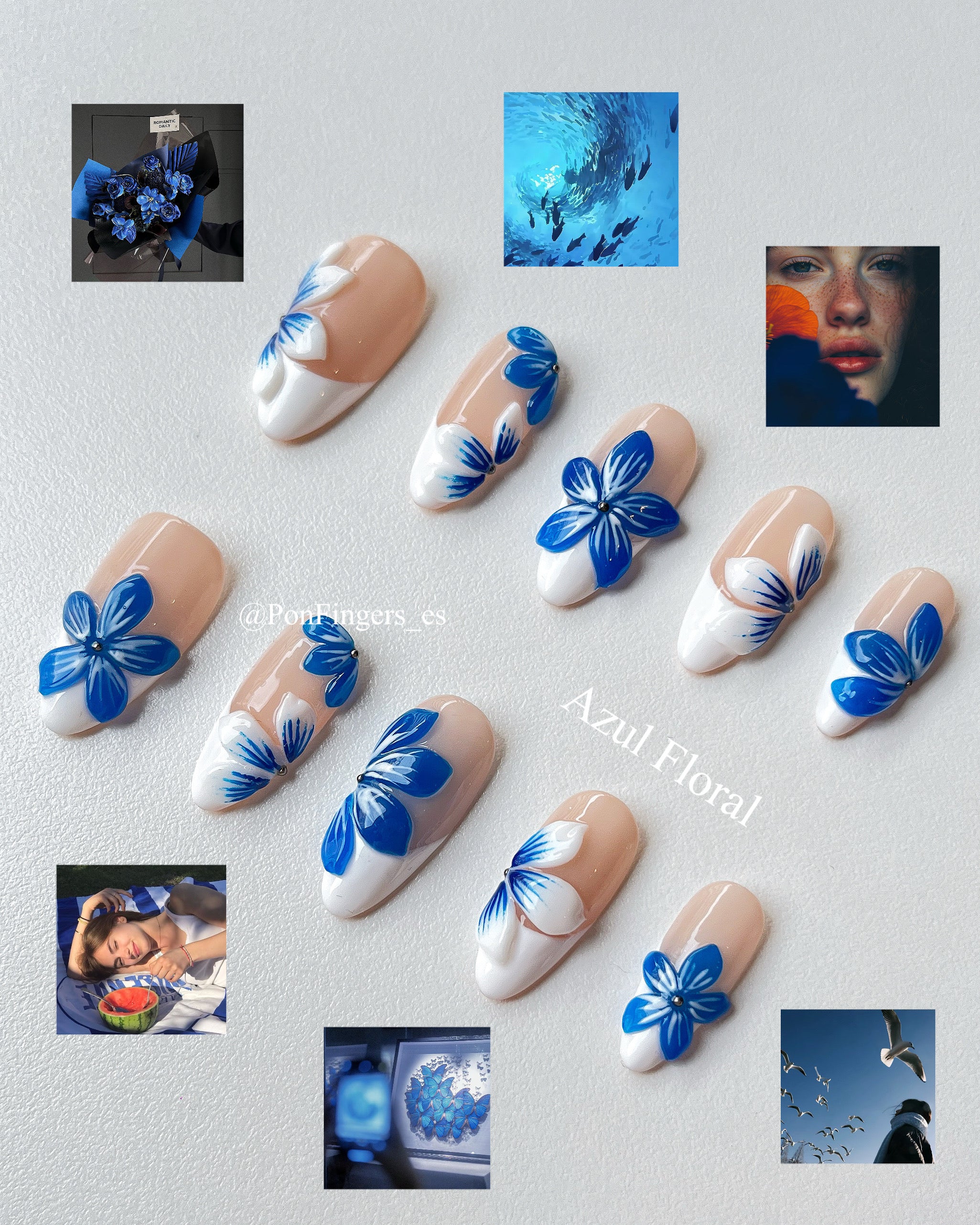 Azul Floral